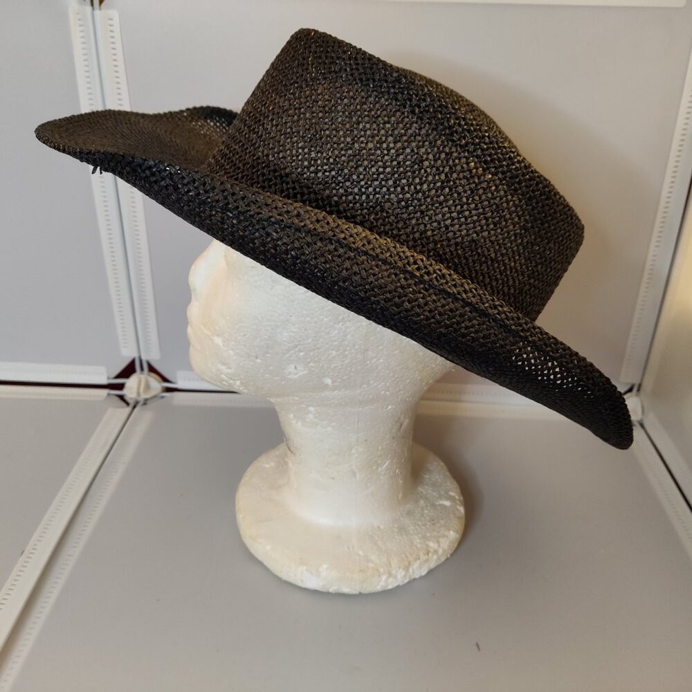 Town Talk Straw Cowgirl Hat Black Made in USA